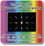 Diffraction Grating Slides - Double Axis 13,500 line/in