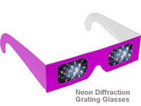 Neon Diffraction Grating Glasses